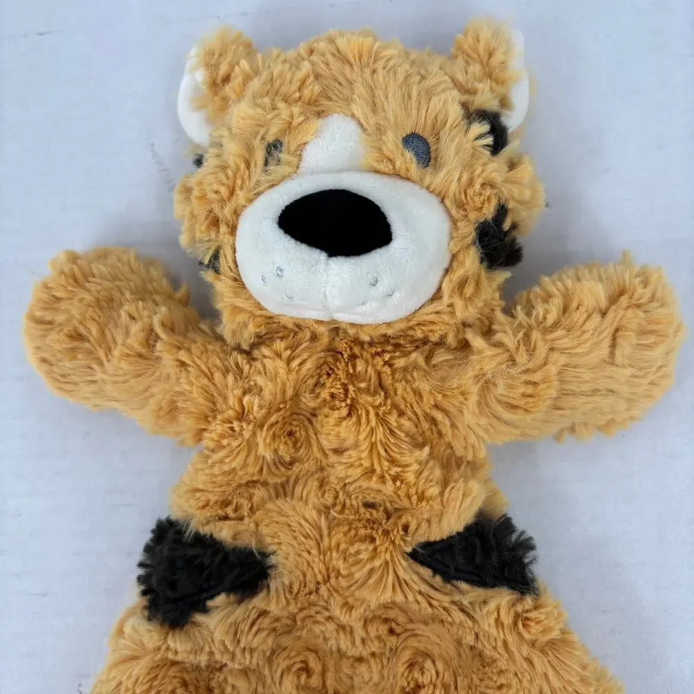 Demdaco Tobias Tiger Plush Lovey Rattle Security Baby Blanket Orange 14‎ Inch